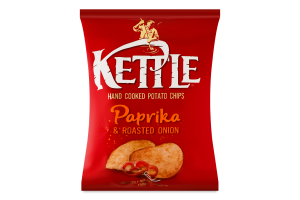 Чипсы картофельные со вкусом паприки и жареного лука Kettle м/у 130г