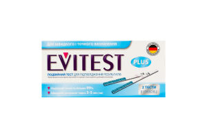 Тест-смужка для визначення вагітності Plus Evitest 2шт