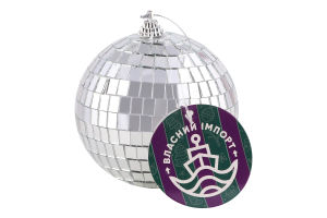 Прикраса ялинкова Куля Диско пінопласт 10см