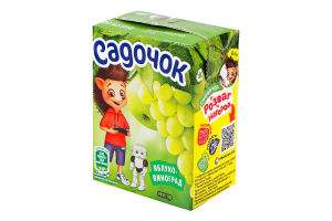 Нектар освітлений пастеризований Яблуко-виноград Садочок т/п 200мл