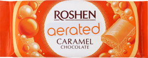 Шоколад білий карамельний пористий Roshen м/у 80г