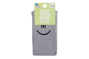 Шкарпетки підл Premier socks Hi-Bye с.сірий р22-24