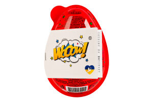 Яйцо пластиковое для мальчика с конфетами и сюрпризом Mini egg Wooow п/у 30г в ассорт