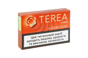 Виріб тютюновмісний для електричного нагрівання з фільтром Terea Amber 20шт