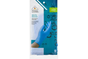 Smart Living Nitrile Gloves Multi-Purpose Disposable Latex Free - 10 CT