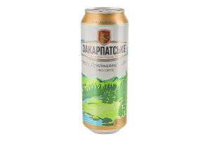 Пиво 0.5л 4.1% світле фільтроване пастеризоване Оригінальне Закарпатське з/б
