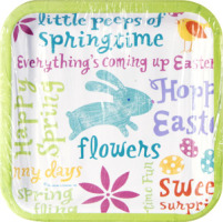 Hallmark Easter Fun Square Party Plates - 8 CT