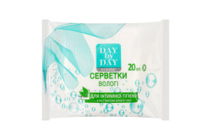 Салфетки влажные для интимной гигиены с экстрактом белого чая Hygiene Day by Day 20шт