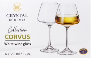 Келих д/вина Corvus 350мл 6шт Bohemia