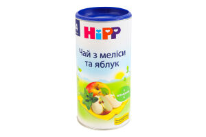 Чай для детей от 4мес сухой быстрорастворимый из мелиссы и яблок Hipp тубус 200г