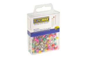 Шпильки канцелярские цветные 34мм №BM.5250 Buromax 200шт