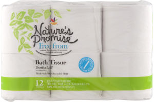 Nature's Promise Bath Tissue Double Rolls - 12 CT