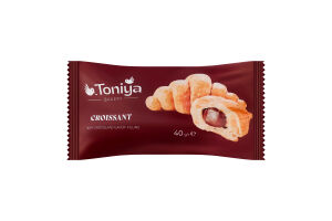 Круассан с наполнителем жиросодержащим с ароматом шоколад Toniya м/у 40г