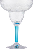 Smart Living Summer SL MS 12oz Hammer Margarita Glass W Color Stem
