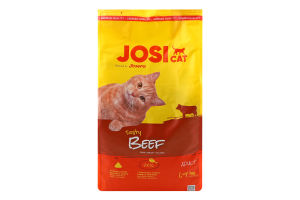 Корм сухой полнорационный для взрослых котов Tasty beef JosiCat м/у 1.9кг