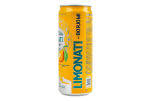 Лимонад грузинський сильногазований соковий пастеризований Груша Limonati Borjomi з/б 330мл