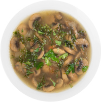 Суп з рисом та грибами пісний 300г