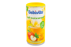 Чай для дітей від 4міс сухий швидкорозчинний освіжаючий Bebivita тубус 200г