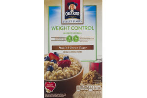 Quaker Weight Control Instant Oatmeal Maple & Brown Sugar - 8 CT