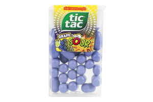 Драже со вкусом кислого винограда Grape sour Tic Tac п/у 18г