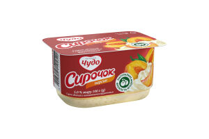 Сирок 5% збитий з наповнювачем фруктовим Персик Чудо ст 100г