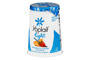 Yoplait Light Fat Free Yogurt Strawberry Orange Sunrise