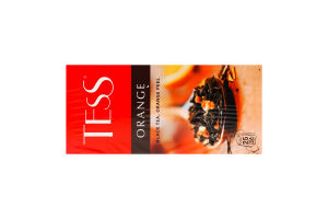 Чай Orange чорний з цедрою апельсина та ароматом апельсина 25*1,5г Tess