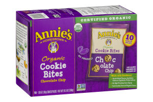 Annie's Homegrown Organic Cookie Bites Chocolate Chip - 10 PK