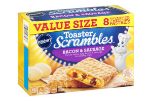 Pillsbury Toaster Scrambles Toaster Pastries Bacon & Sausage - 8 CT