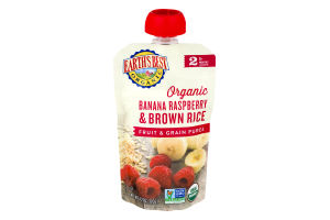 Earth's Best Organic Banana Raspberry & Brown Rice Fruit & Grain Puree