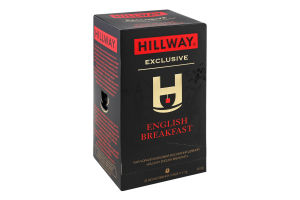 Чай черный байховый мелкий English Breakfast Exclusive Hillway в/с к/у 25х2г
