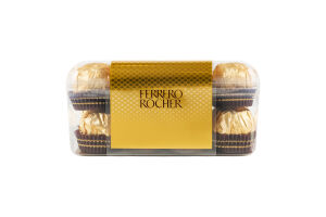 Цукерки вафельні покриті молочним шоколадом та подрібненими лісовими горіхами з начинкою Ferrero Rocher п/у 200г