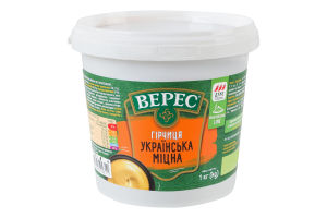 Горчица нестерилизованная Украинская крепкая Верес ведро 1кг