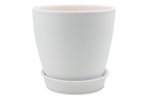 Горщик білий матовий кераміка 13*12*1см Духм'яна піч