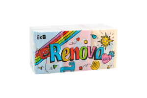 Хустинки носові Renova дитячі 4 шарові