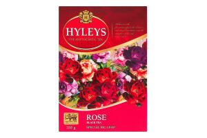 Чай чорний цейлонський байховий суцільнолистовий з додаванням рослинної сировини Троянда Hyleys к/у 100г