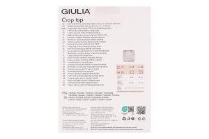 Футболка жіноча Giulia Crop top bianco S/M