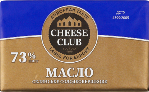 Масло Селянське солодковершкове 73% 180г Клуб Сиру