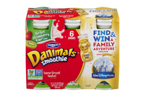 Dannon Danimals Smoothie Drinks Strikin' Strawberry Kiwi - 6 CT