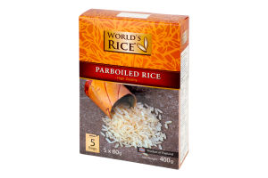 Рис Парбоилд в пакетиках World's Rice к/у 5х80г