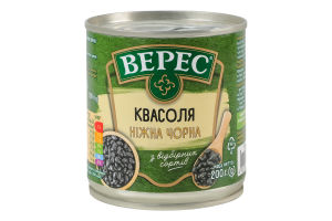 Фасоль черная стерилизованная Нежная Верес ж/б 200г