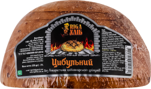 Хліб половинка в нарізці подовий Цибульний Riga Хліб м/у 250г