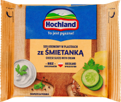 Сир плавлений 34% скибочки з вершками Hochland м/у 130г