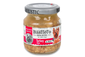 Філе індички шматочки в желе для собак Holistic Basttet'o с/б 130г