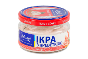 Икра атлантических рыб с креветкой в соусе Veladis с/б 160г