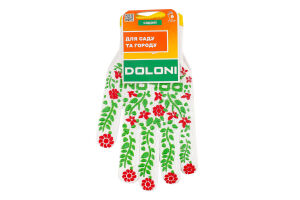 Рукавиці білі з малюнком ПВХ 10клас арт620 ДШГ