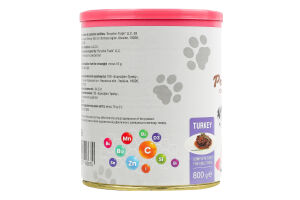 Корм д/дорослих собак Premium шматочки з індичкою в желе 800г ж/б Pet Chef
