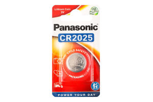 Елемент живлення CR-2025EL/1B літієвий Панасонік