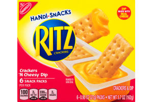 Handi-Snacks Ritz Crackers 'N Cheesy Dip - 6 PK