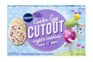 Pillsbury Ready To Bake! Easter Egg Cutout Sugar Cookies - 12 CT